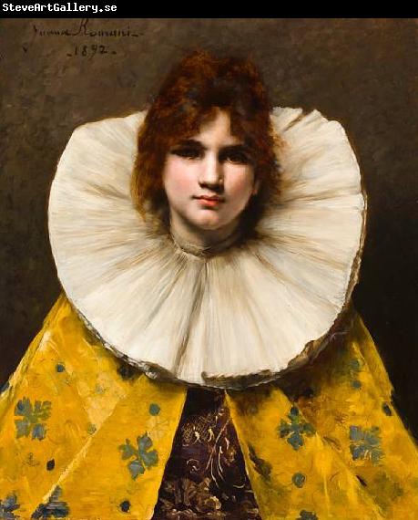 Juana Romani A portrait of a young girl with a ruffled collar